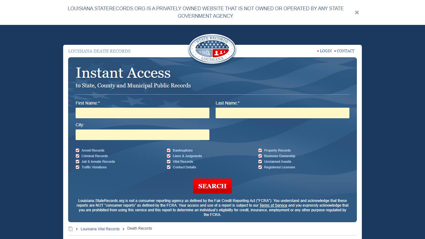 How to Find Louisiana Death Records | StateRecords.org